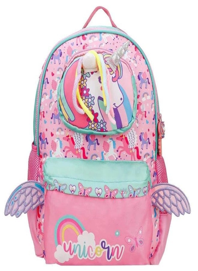 TEMSON School Backpack For Kids - Stylish Large Capacity School Bag For Kids, Travel, Camping, Burden-Relief School Backpack For Kids (U2055) (Unicorn - Pink) - Image 1